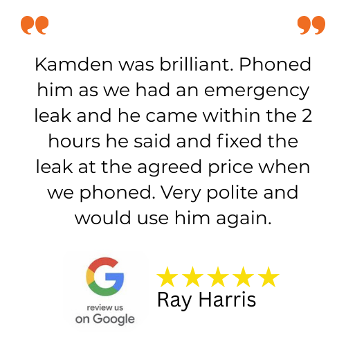 5 Star review for emergency leak service