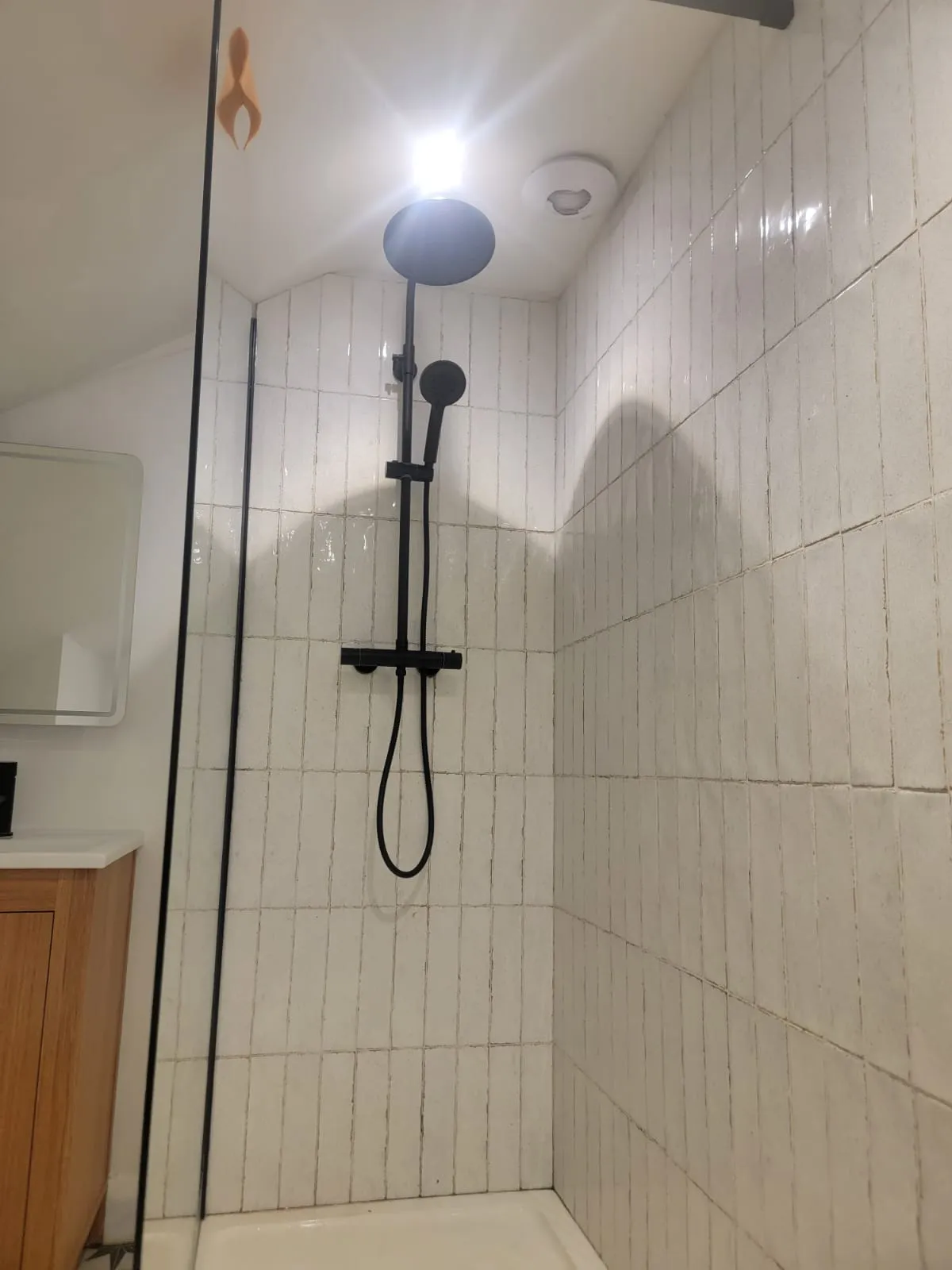 Thermostatic bar mixer shower installed in Warrington by Kamdem HomeTech, completed view