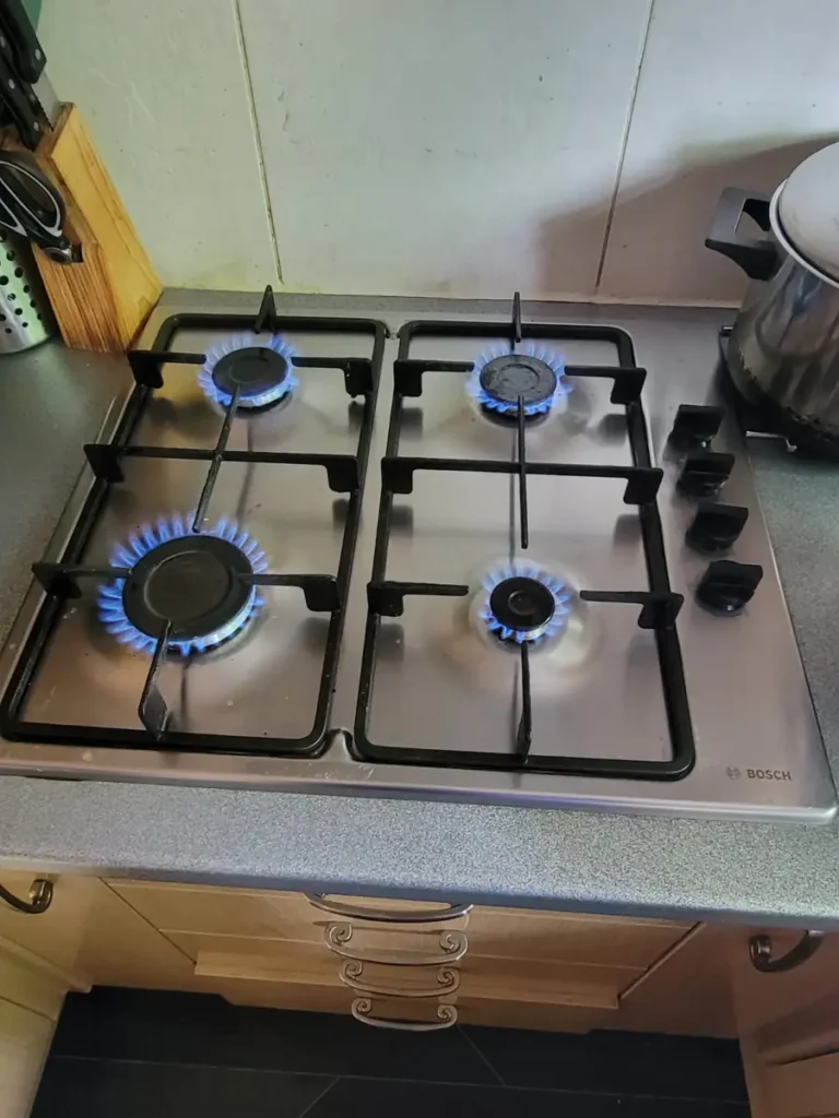 Bosch gas hob u2014 all four burners safety checked